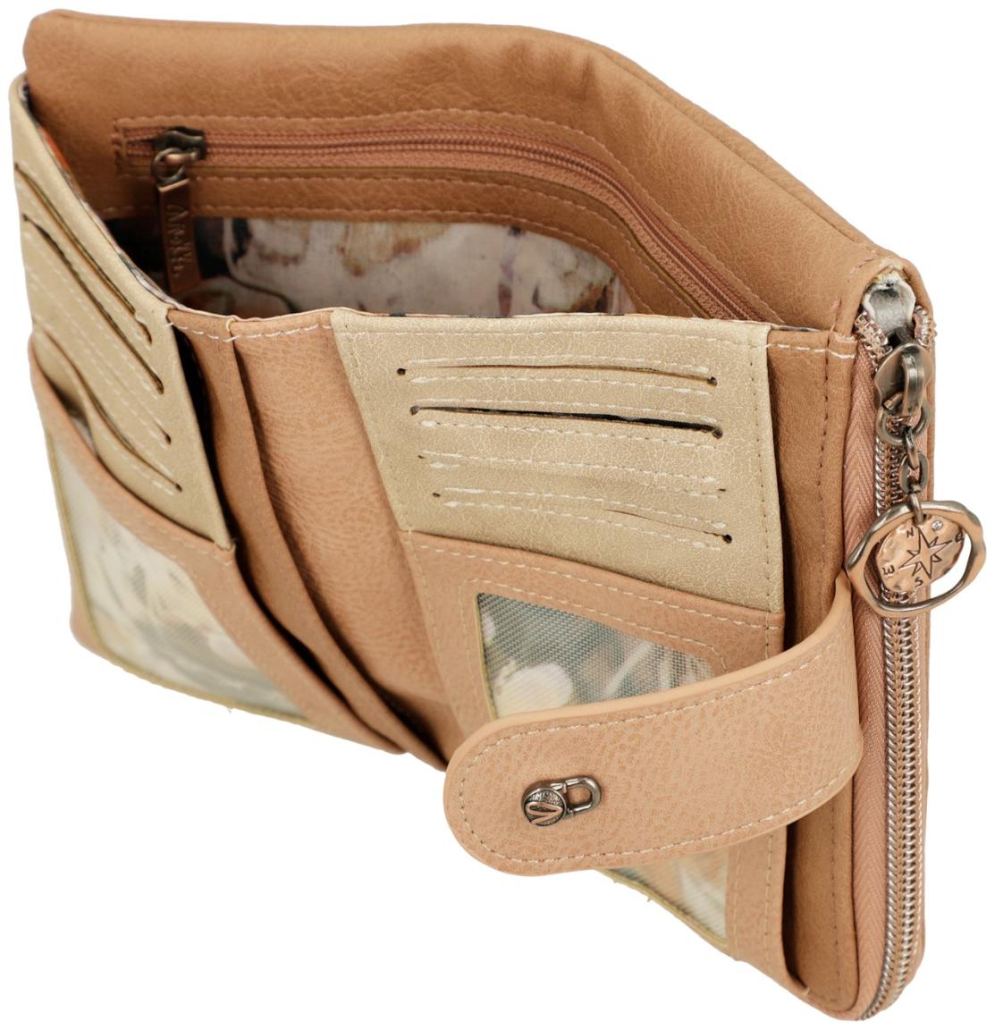 2. WAHL - Damengeldtasche beige nude Glitzer Anekke Memories Stories