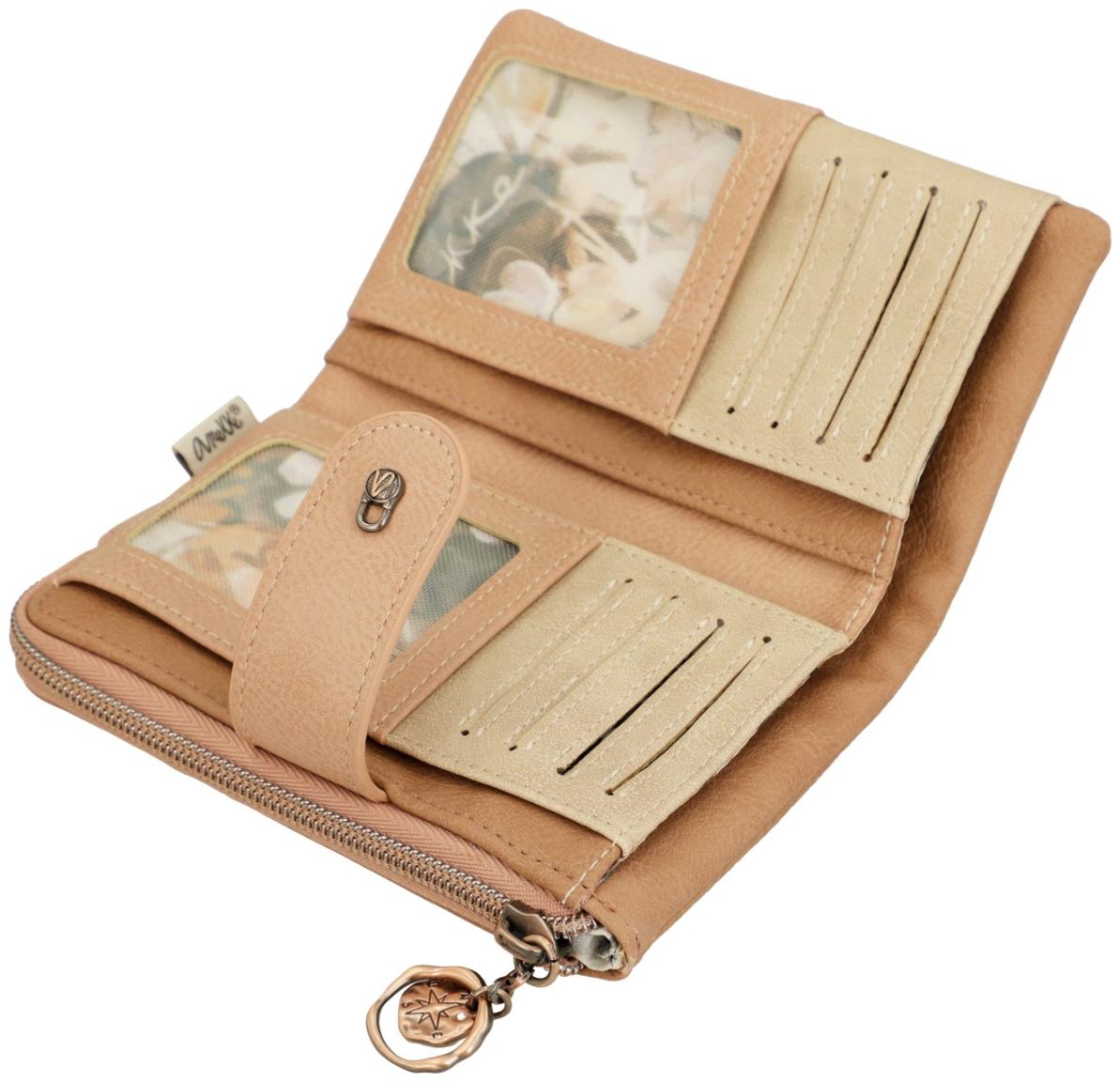 2. WAHL - Damengeldtasche beige nude Glitzer Anekke Memories Stories