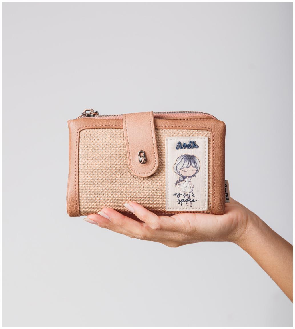 2. WAHL - Damengeldtasche beige nude Glitzer Anekke Memories Stories