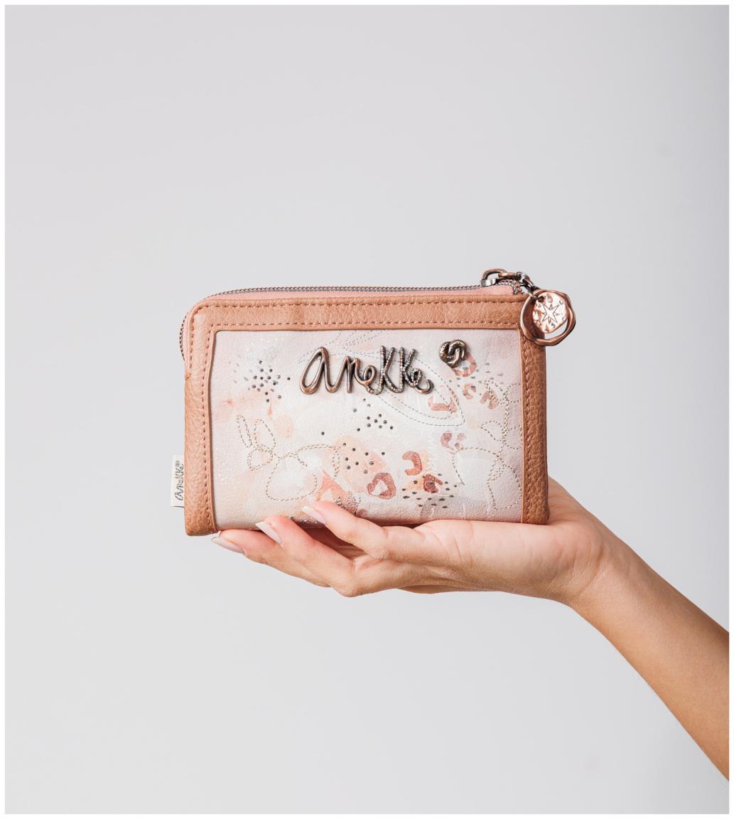 2. WAHL - Damengeldtasche beige nude Glitzer Anekke Memories Stories