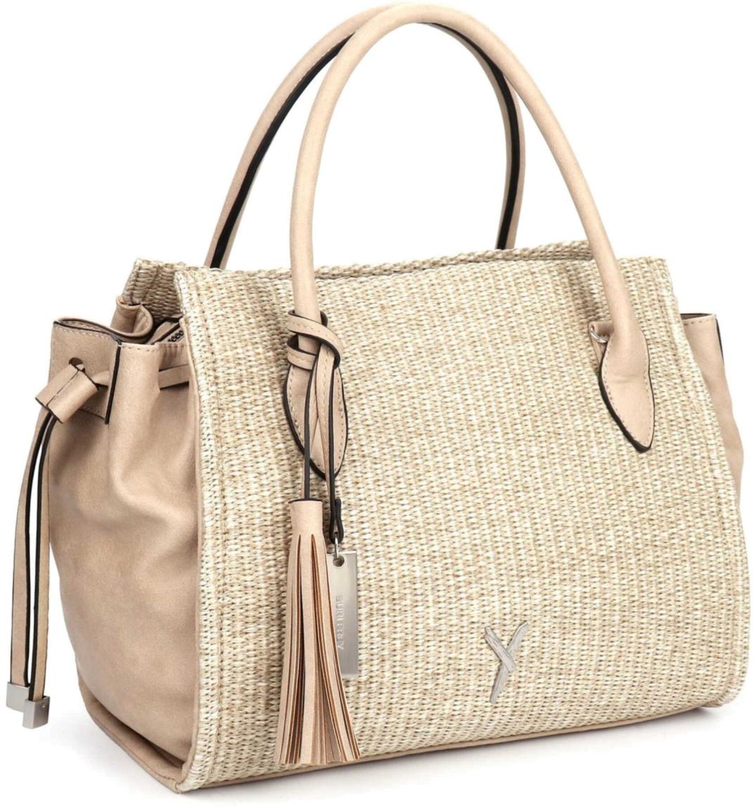 2. WAHL Kurzgrifftasche Cassy Suri Frey Lighttaupe Naturbast Beige