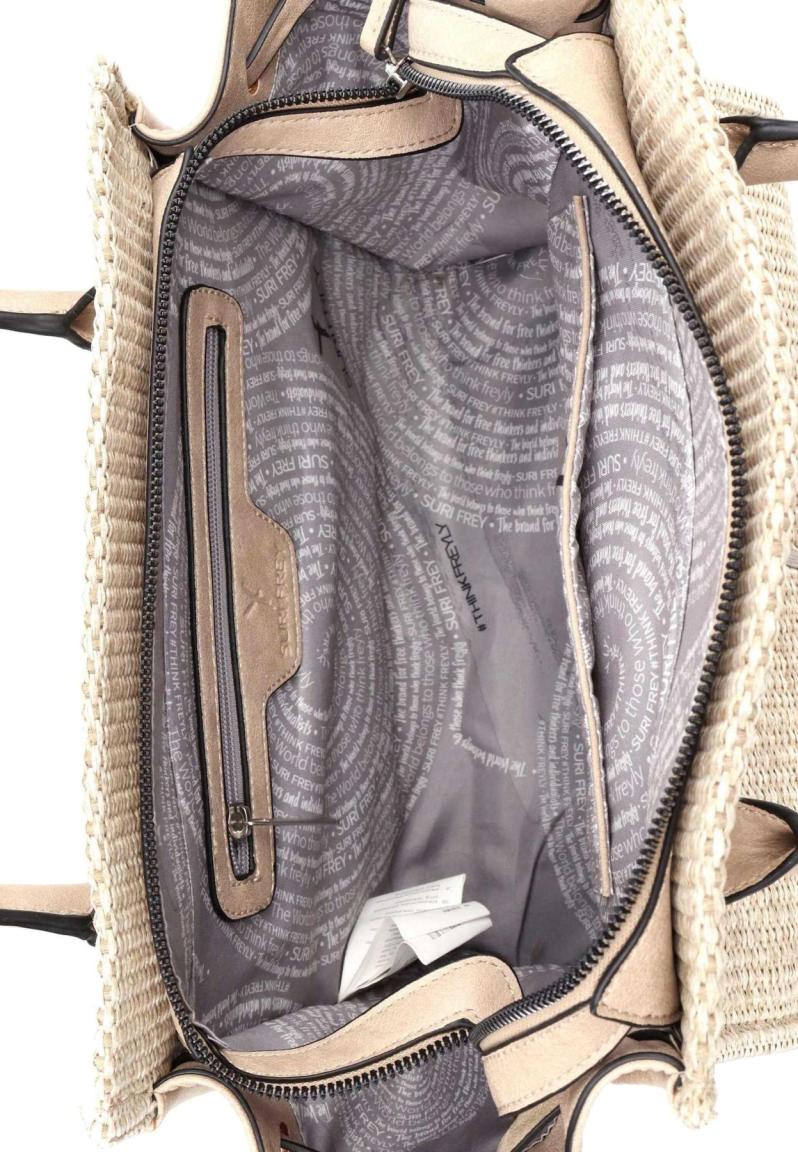 2. WAHL Kurzgrifftasche Cassy Suri Frey Lighttaupe Naturbast Beige
