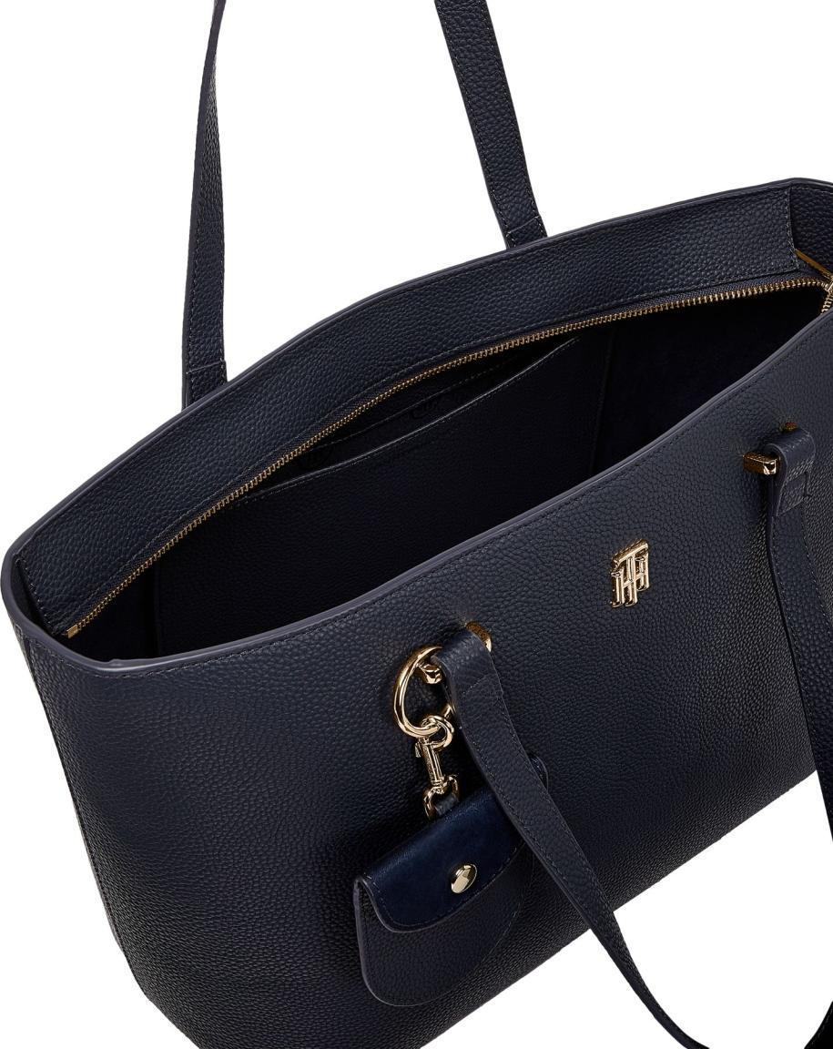 2. WAHL Shopper Tommy Hilfiger Joy Tote Mix Neutral Nude Veloureinlage Etui Anhänger