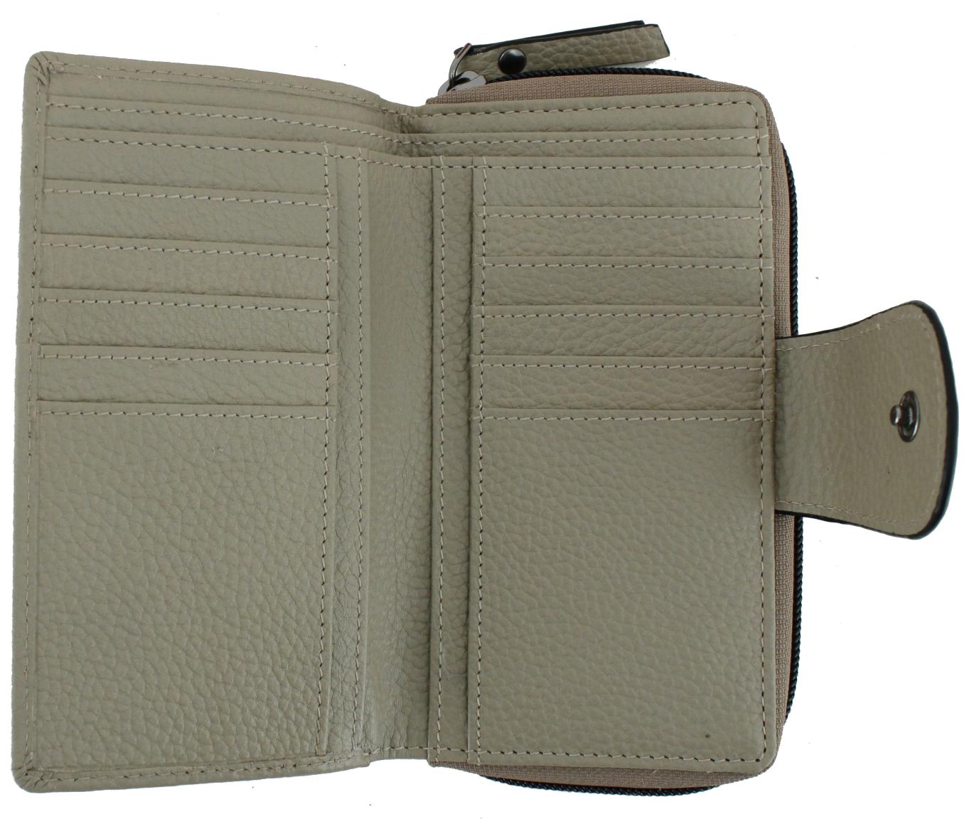 365 d.a.y.s geräumiges Portemonnaie Paris Taupe Leder beige