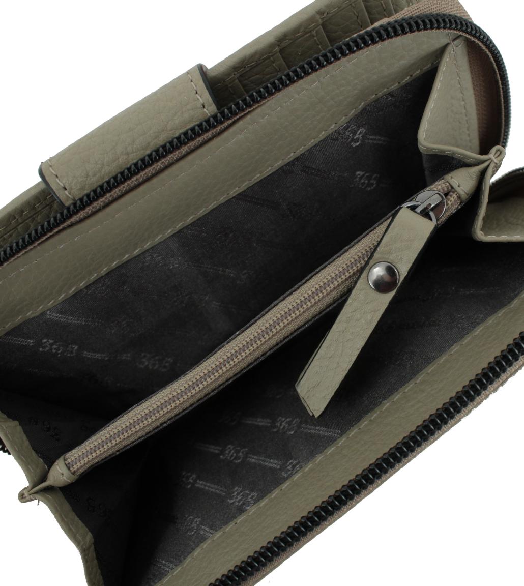 365 d.a.y.s geräumiges Portemonnaie Paris Taupe Leder beige