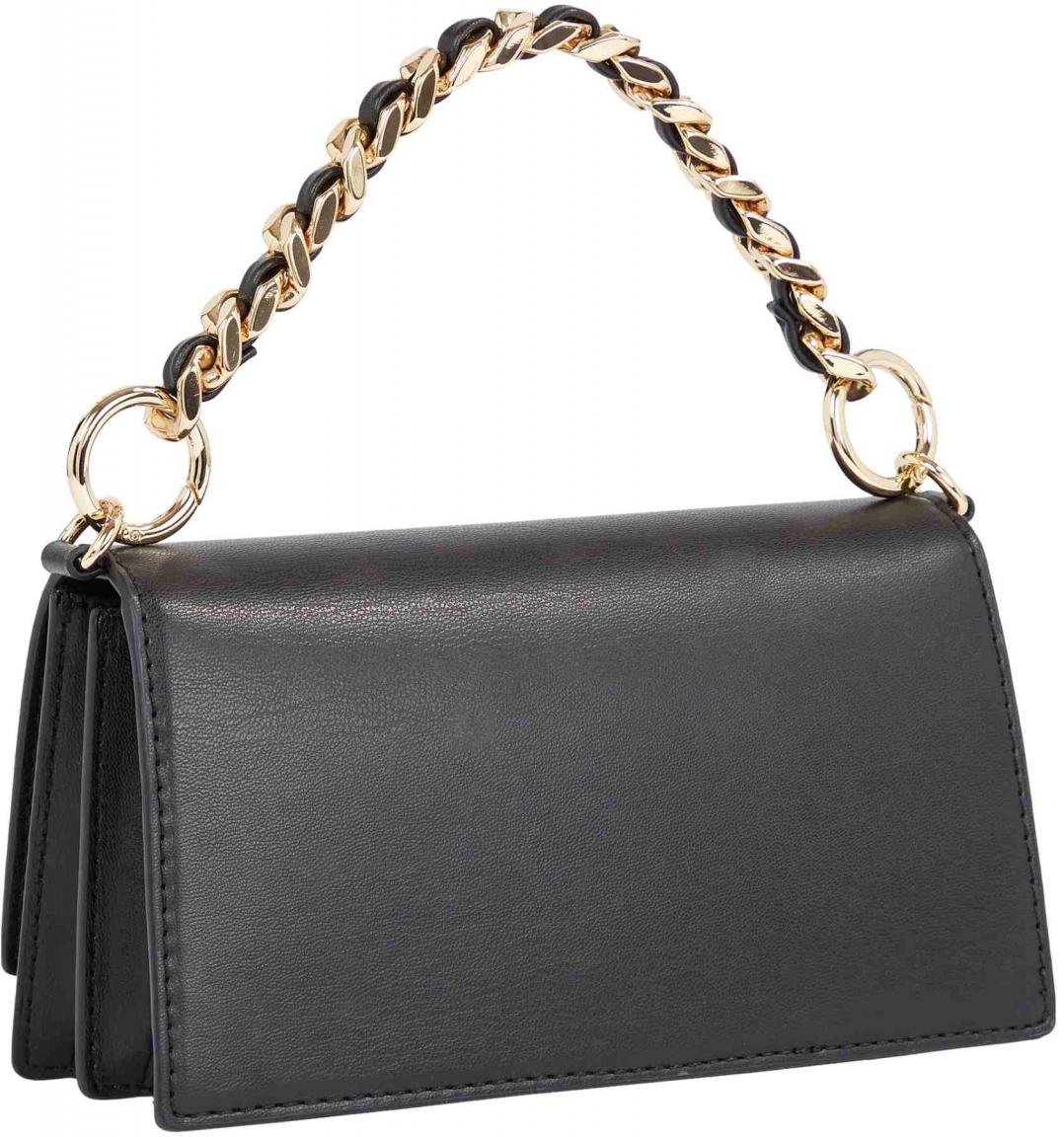 Abendtasche Tommy Hilfiger Evening Crossover schwarz goldfarbene Kurzgriffkette
