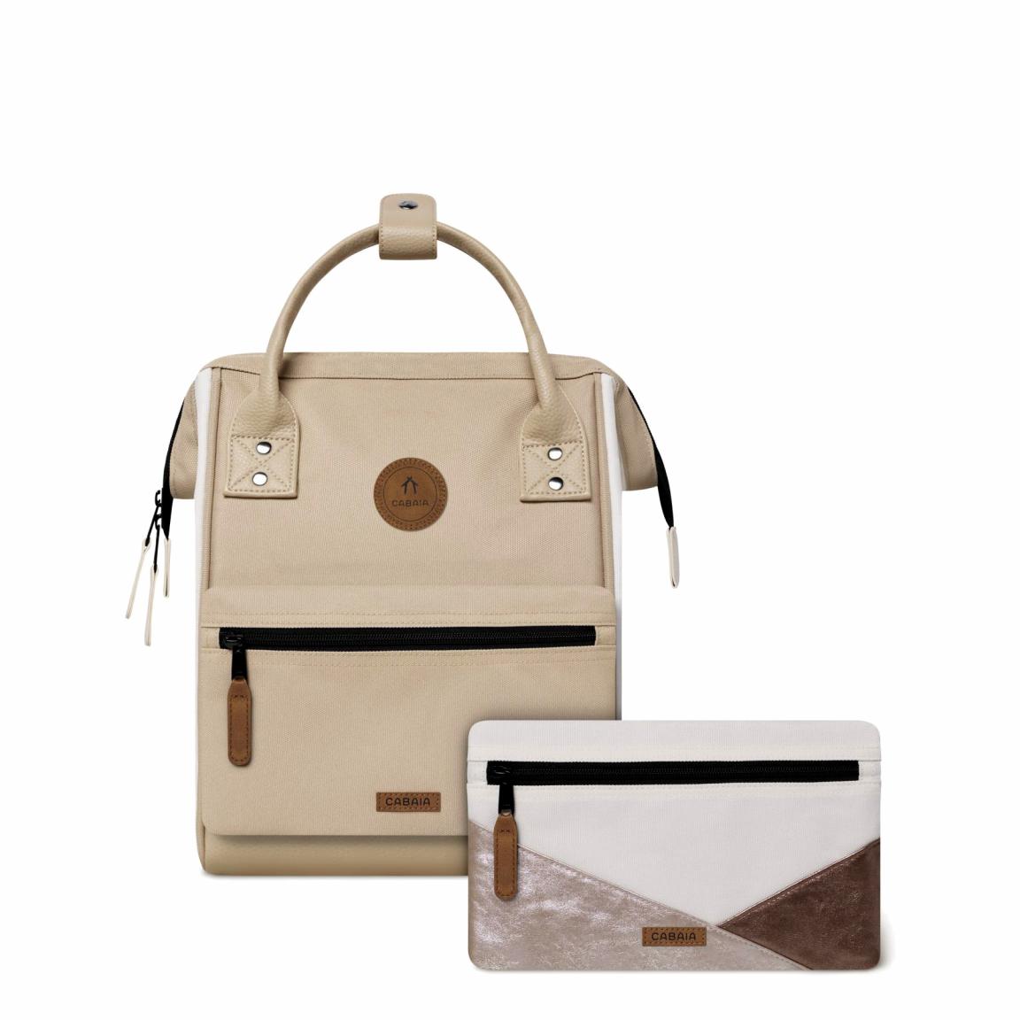 Adventurer Small Backpack Cabaia Arcachon Beige Glitzer