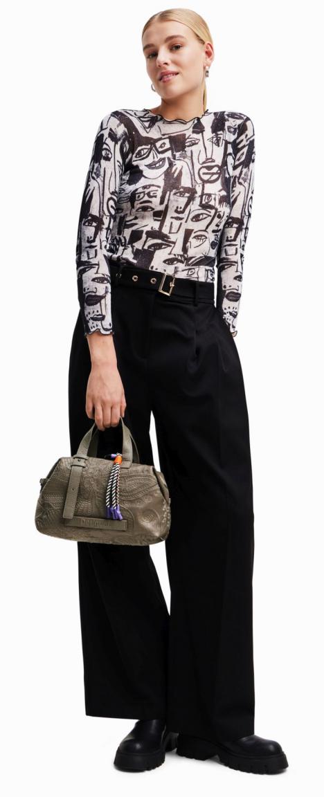 Alpha Kiruna Desigual Bowlingbag Mini Gris Taupe