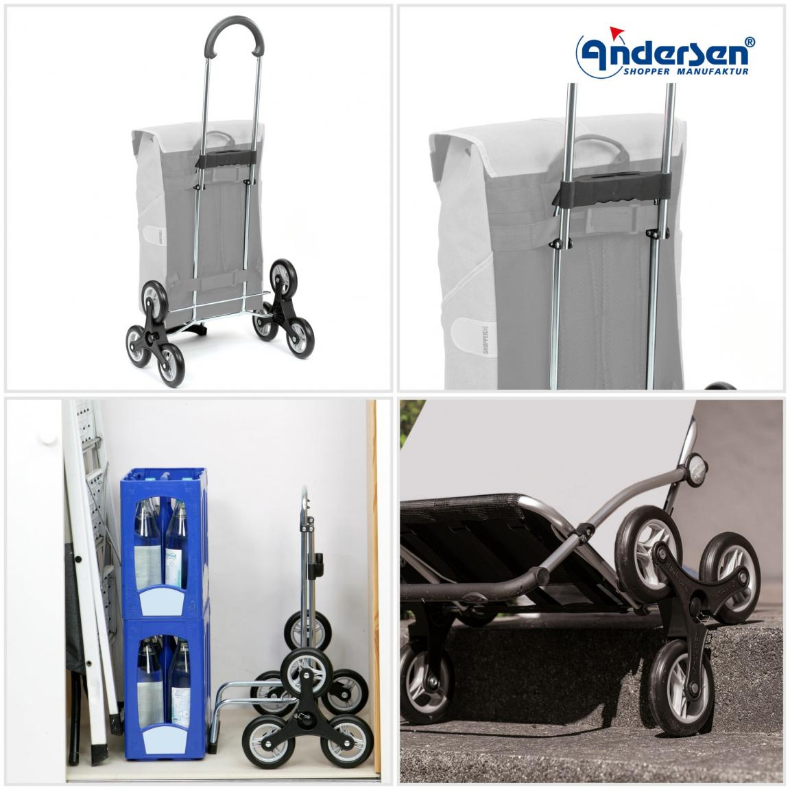 Andersen Einkaufswagen Treppensteiger Scala Shopper Hera Schwarz