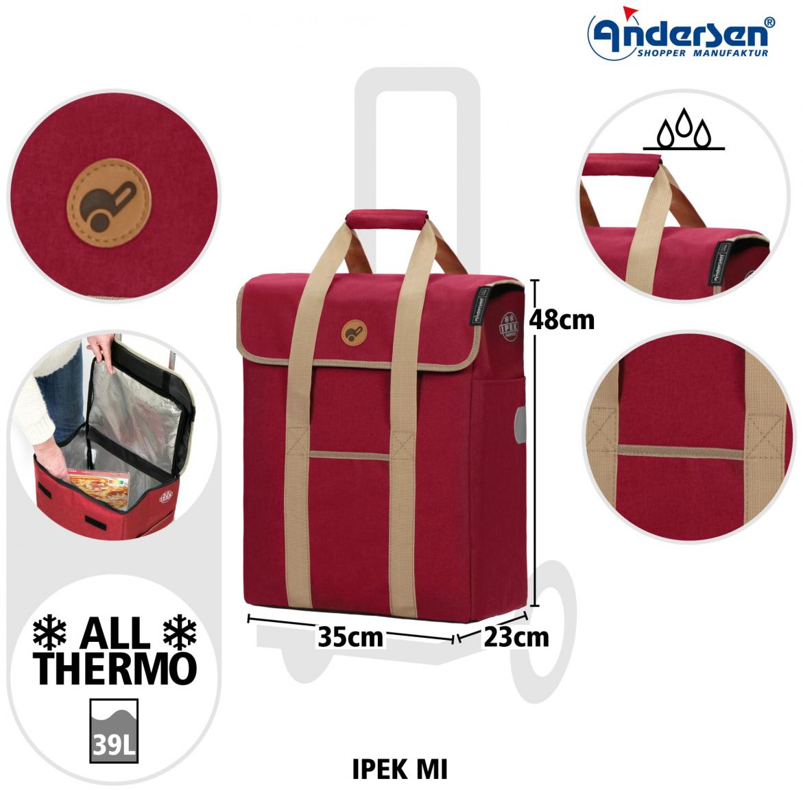 Andersen Isoliertaschentrolley Scala Shopper Plus Ipek Mi Rot