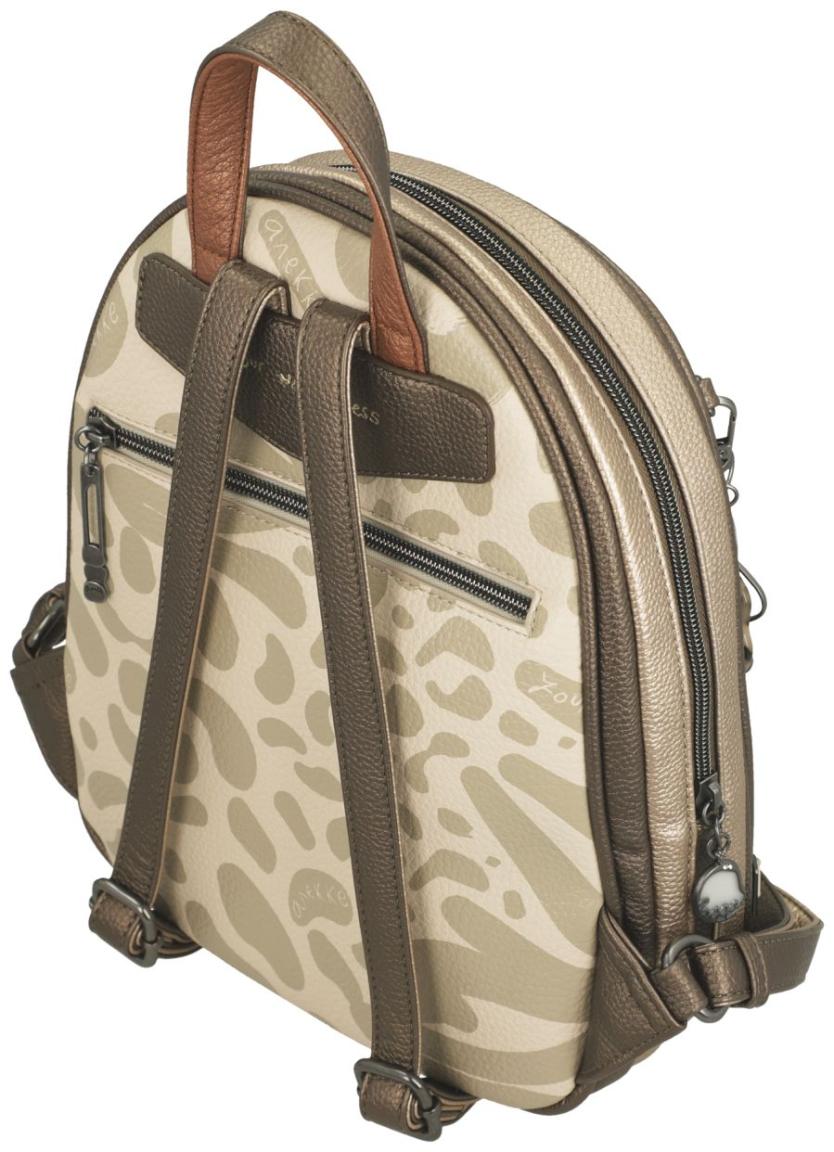 Anekke Backpack feminin Sophia beige Silhouette metallic Gaia