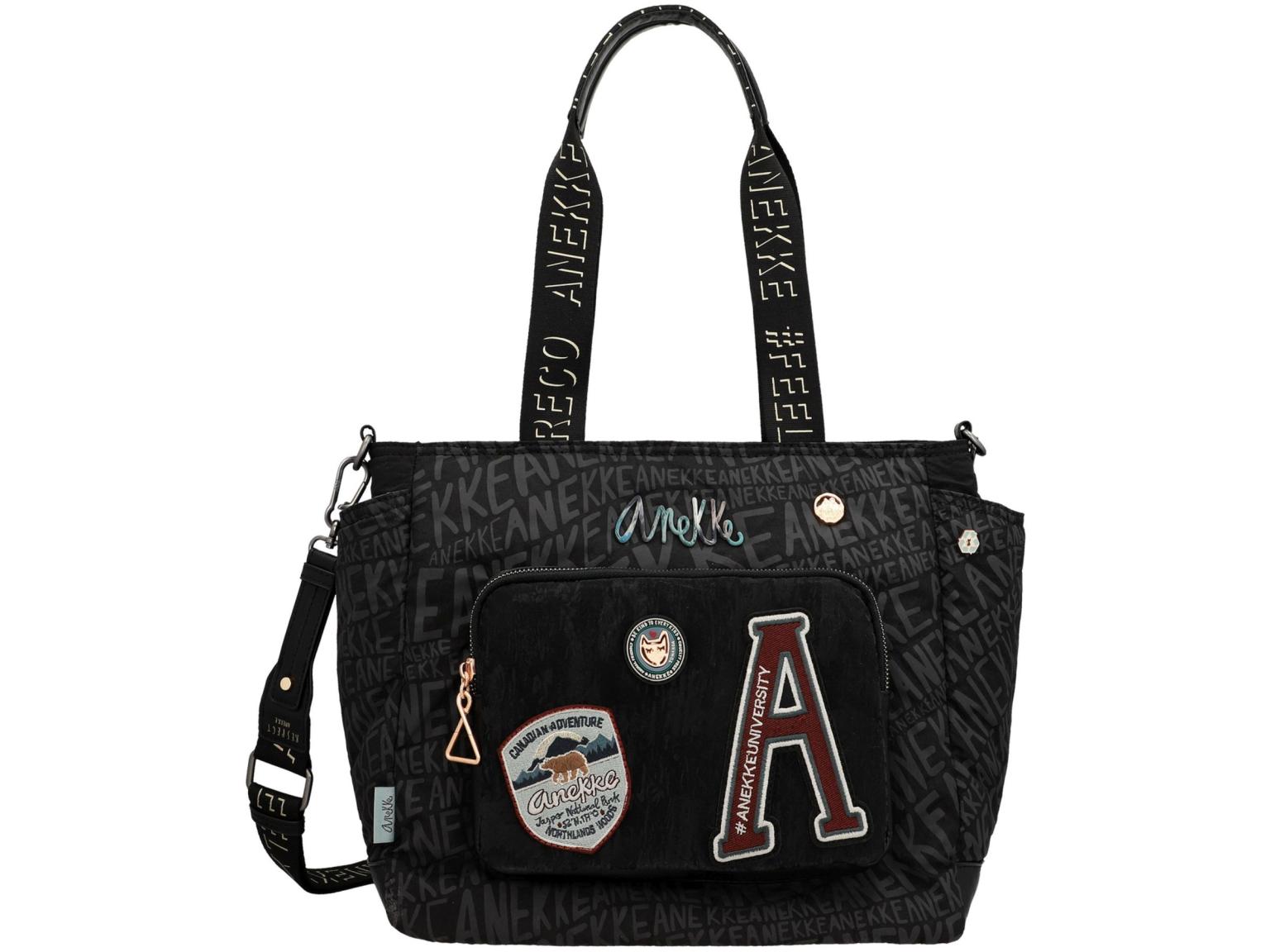 Anekke Beuteltasche Öko Nature Woods Black Nylon