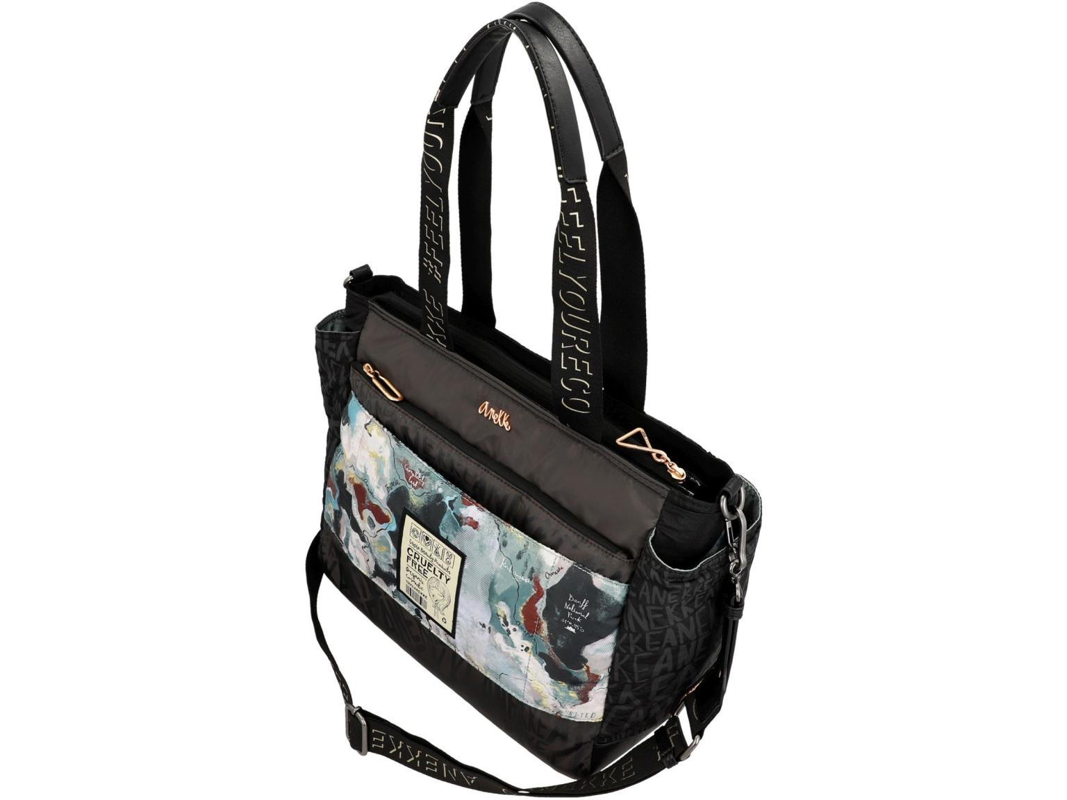 Anekke Beuteltasche Öko Nature Woods Black Nylon
