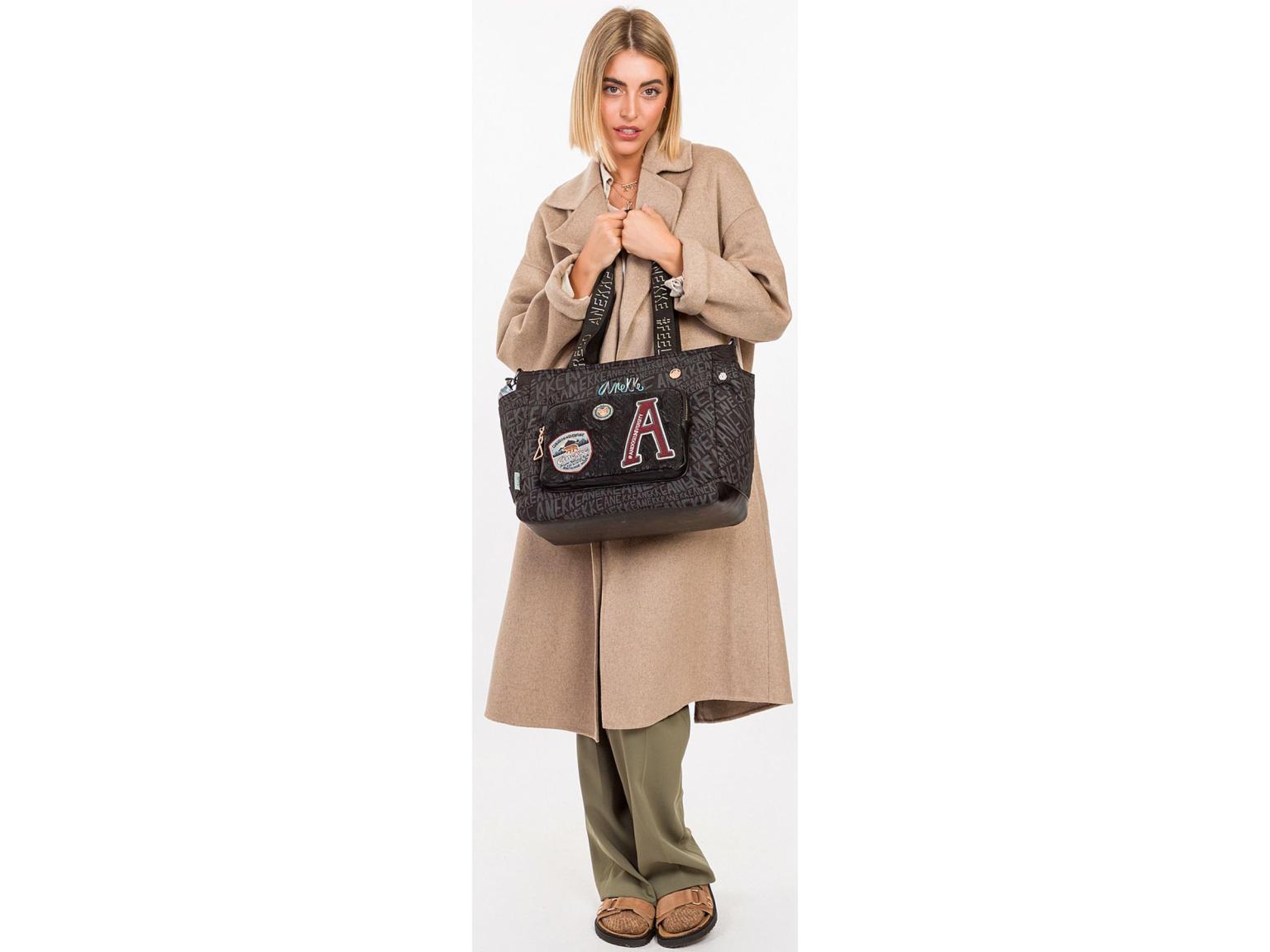 Anekke Beuteltasche Öko Nature Woods Black Nylon