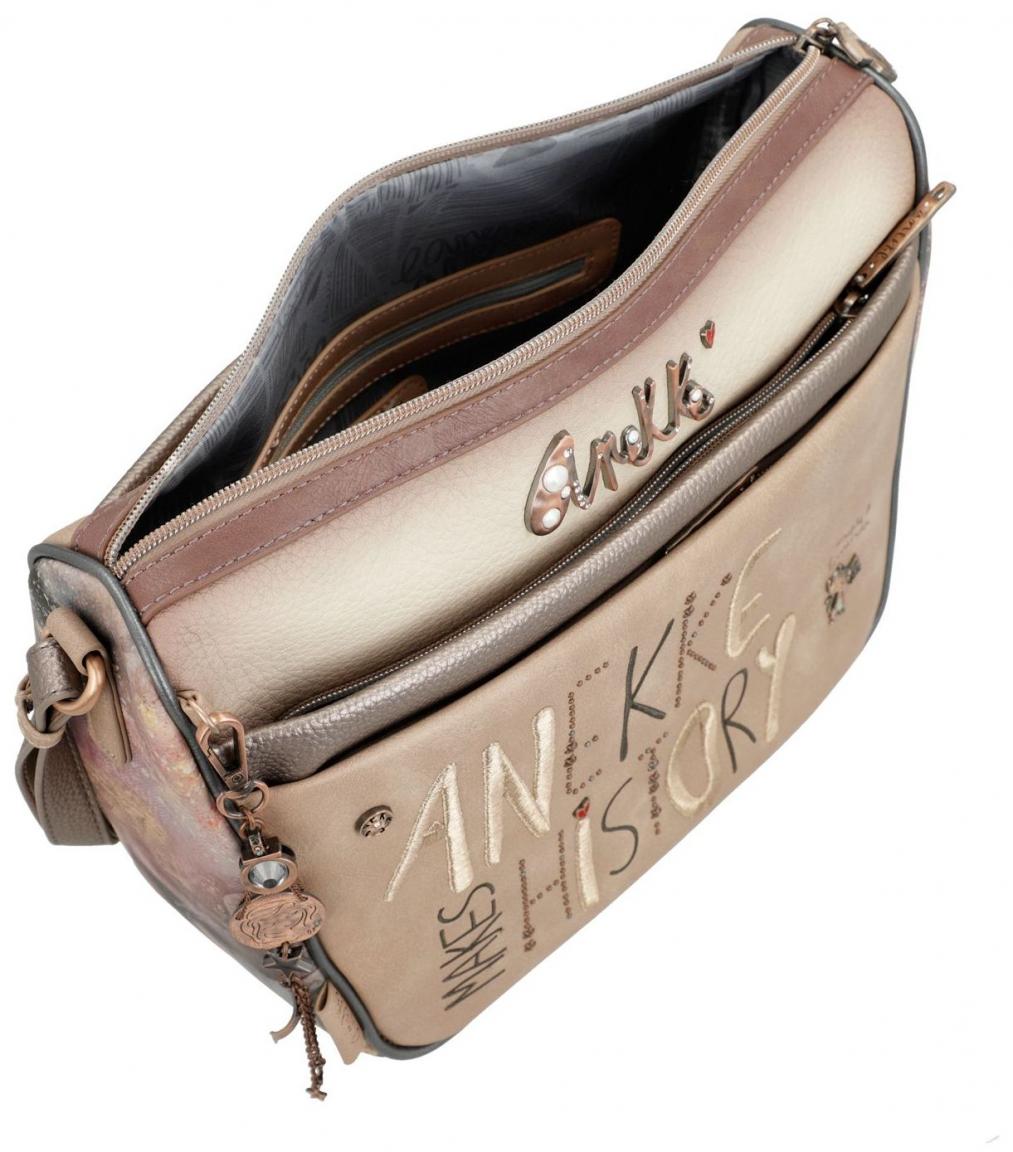 Anekke Crossovertasche Hollywood Stars Brauntöne metallic