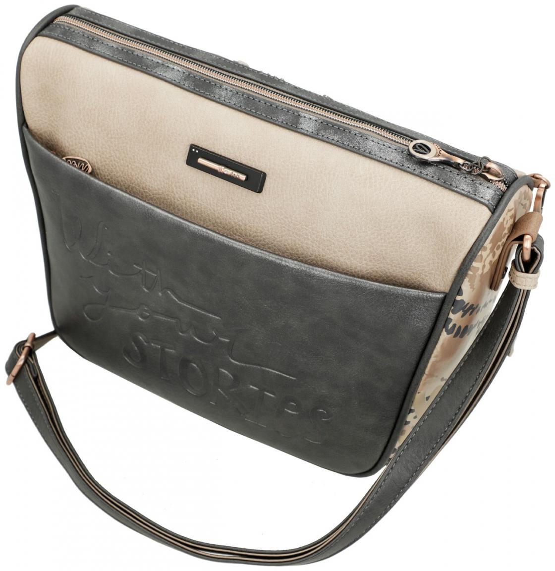 Anekke Crossovertasche beige metallic Real Intentions