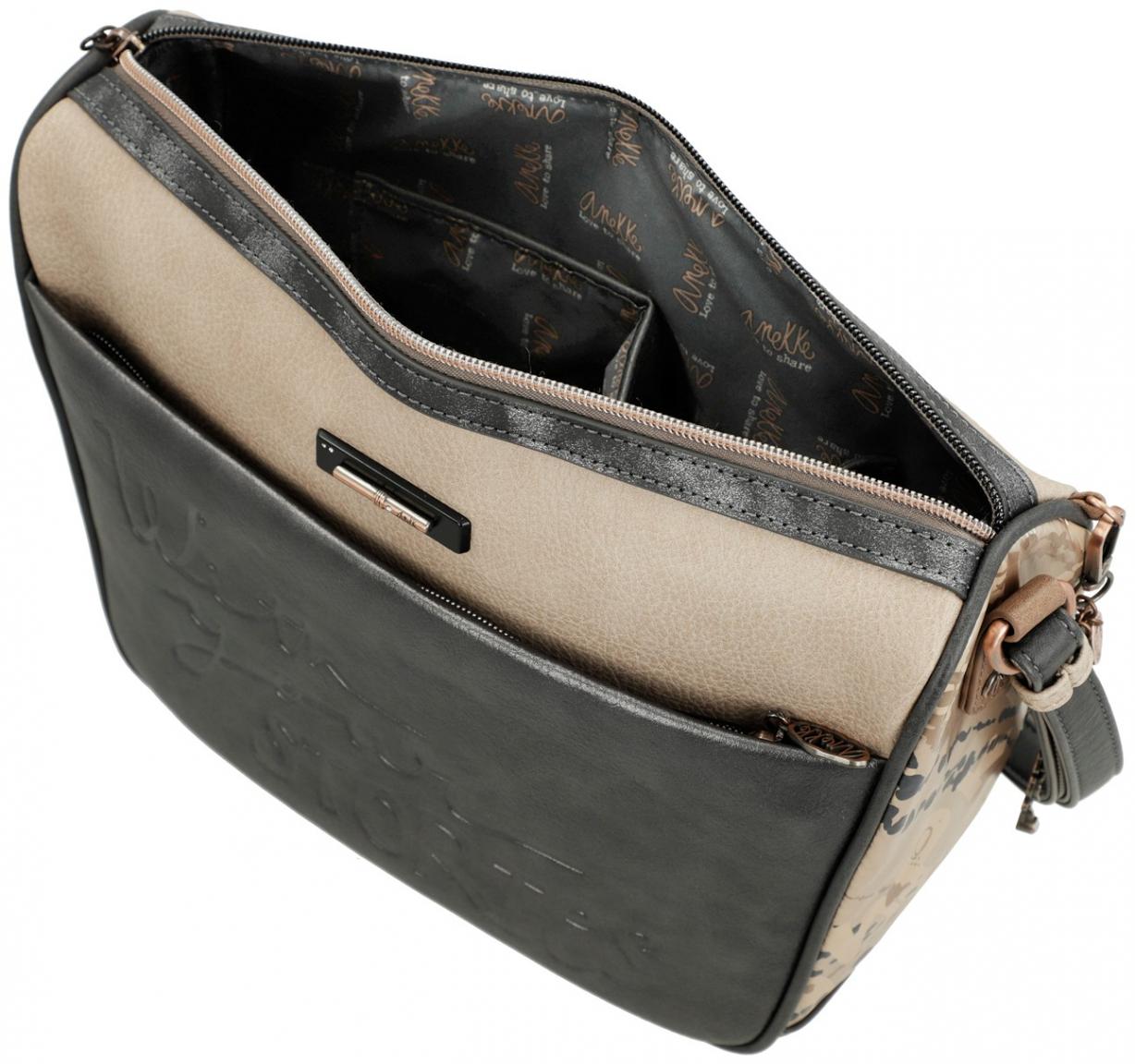 Anekke Crossovertasche beige metallic Real Intentions