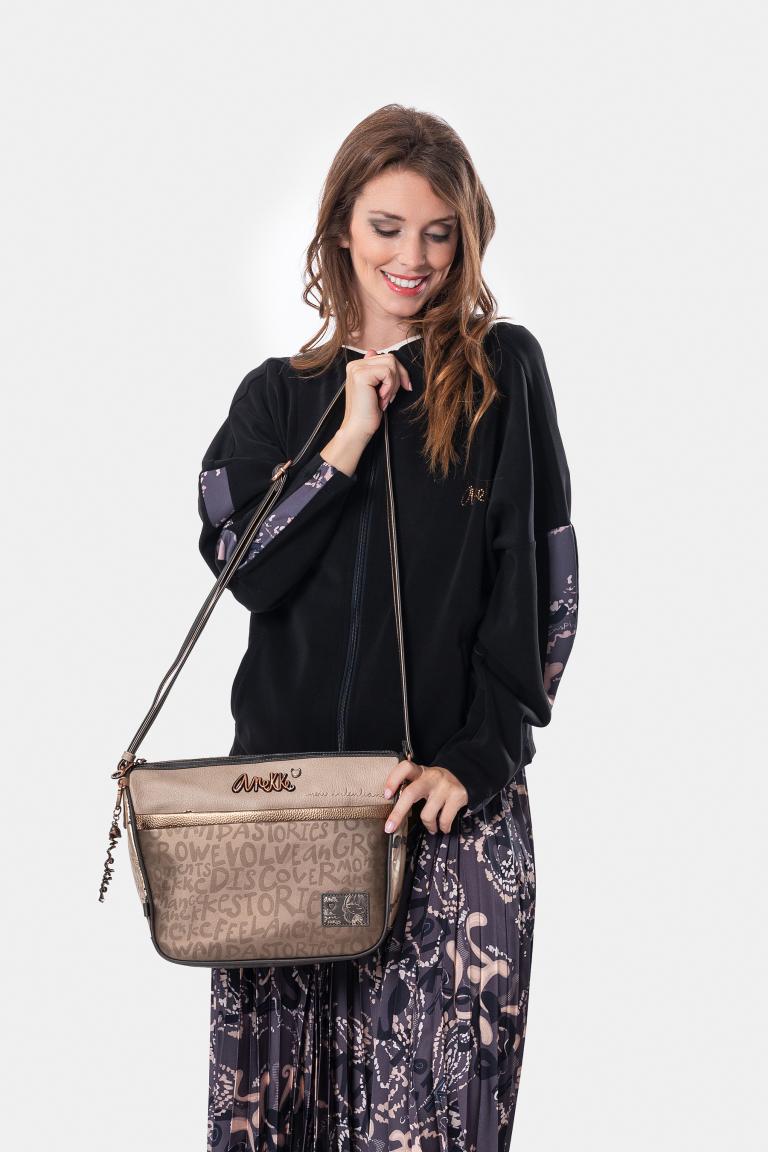 Anekke Crossovertasche beige metallic Real Intentions