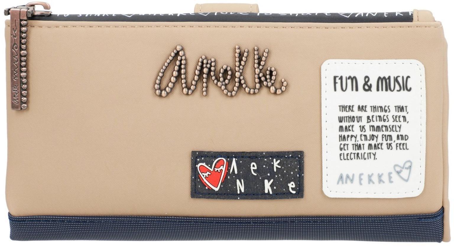 Anekke Damenbrieftasche Nature Power Beige Blau DJ Katze
