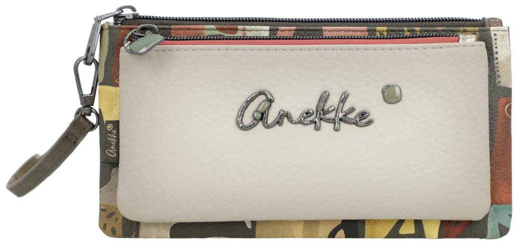 Anekke Etuibörse Muse beige Amphora dunkelbunt Handschlaufe Bronze