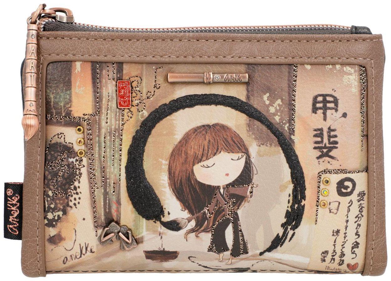 Anekke Geldbeutel Künstlerin Japan Shoen braun Print
