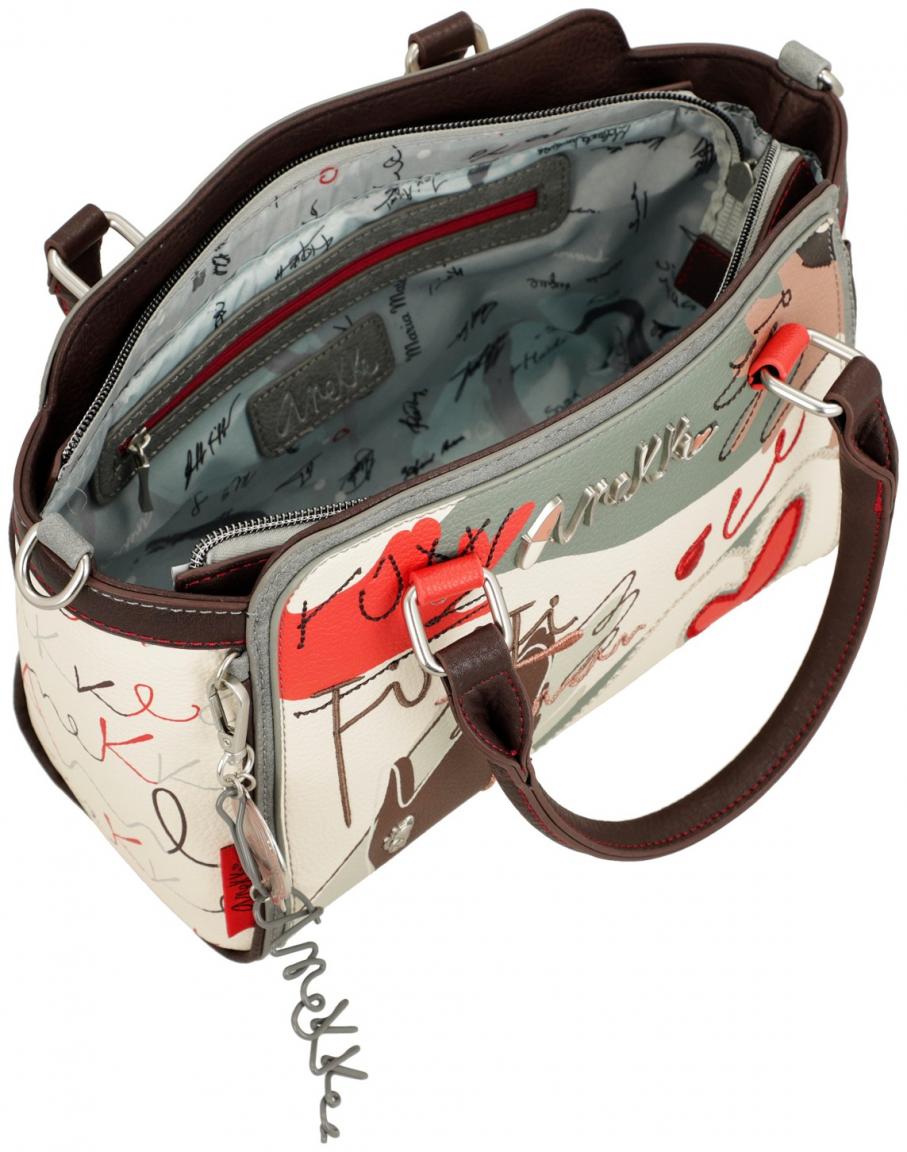 Anekke Henkeltasche bestickt beige bunt Alma Ole Spanien