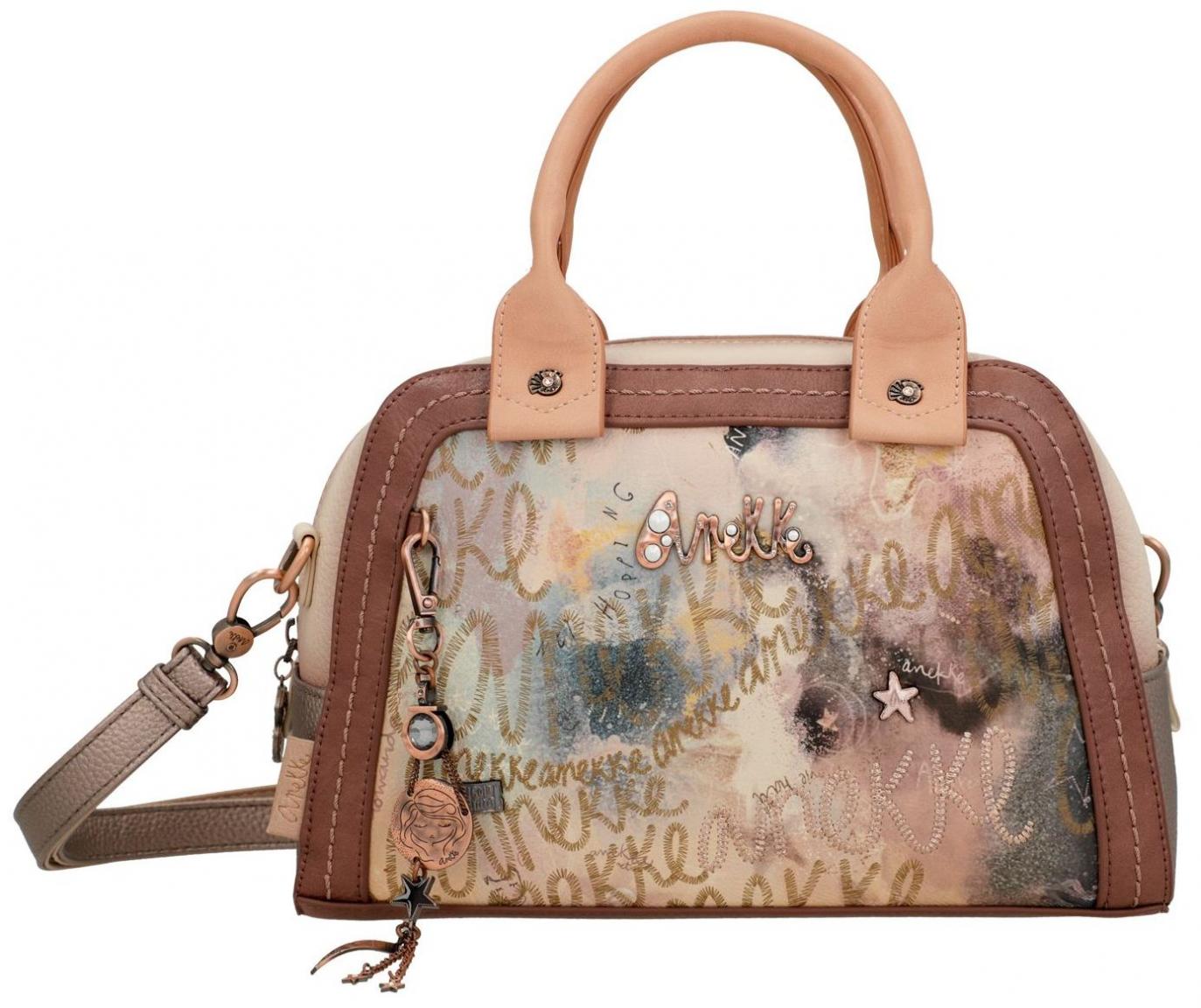 Anekke Kurzgrifftasche Bowling Bag Stars Hollywood beige