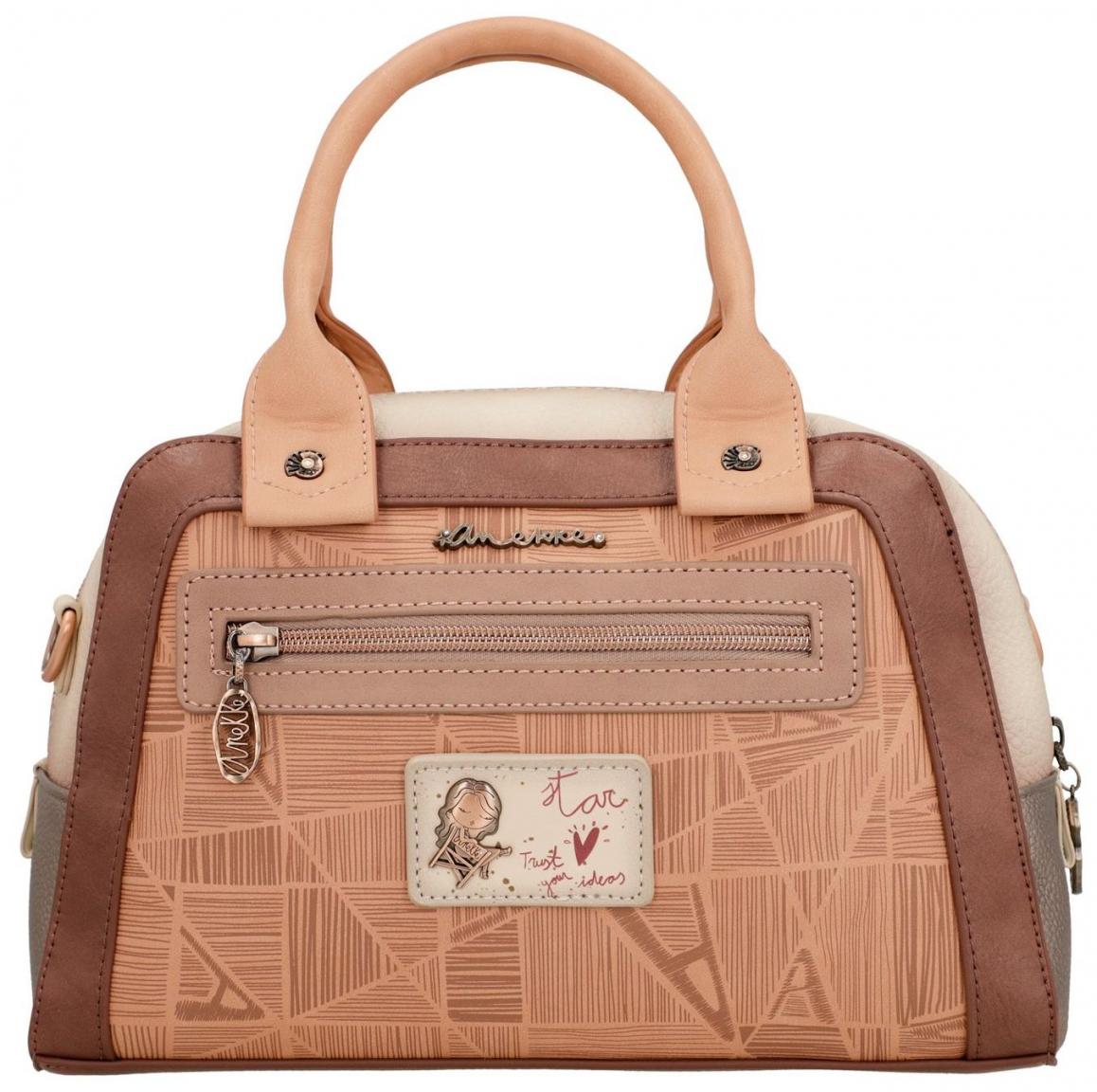 Anekke Kurzgrifftasche Bowling Bag Stars Hollywood beige