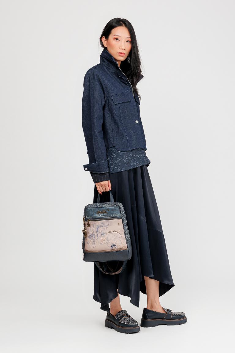 Anekke Mademoiselle Damenrucksack Blau Glitzer Kreativ Studio
