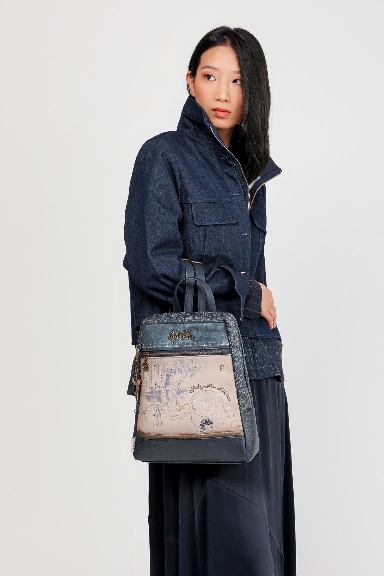 Anekke Mademoiselle Damenrucksack Blau Glitzer Kreativ Studio