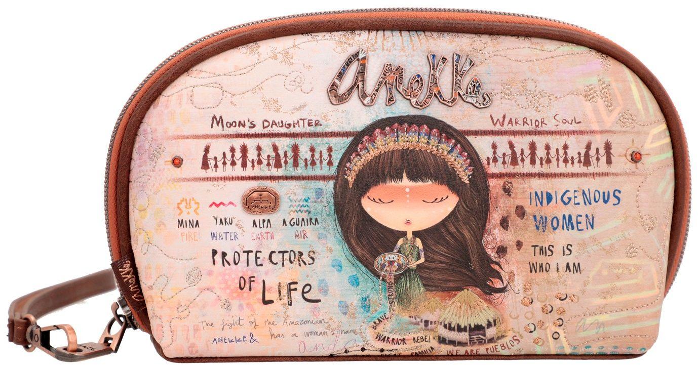 Anekke Menire Big Wallet mit Handschlaufe Bunter Print Kriegerin