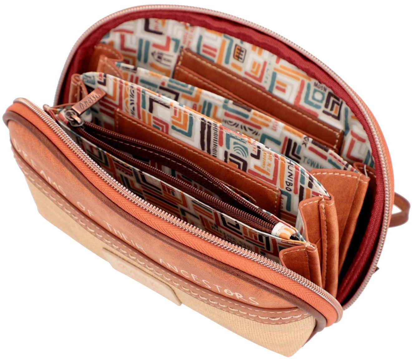 Anekke Menire Big Wallet mit Handschlaufe Bunter Print Kriegerin