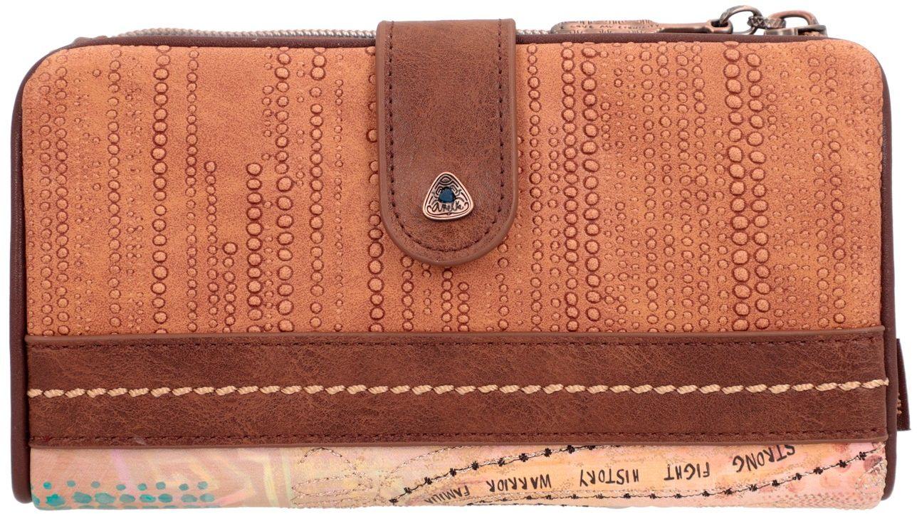 Anekke Menire Damen Brieftasche mit Riegel Bunt Beige