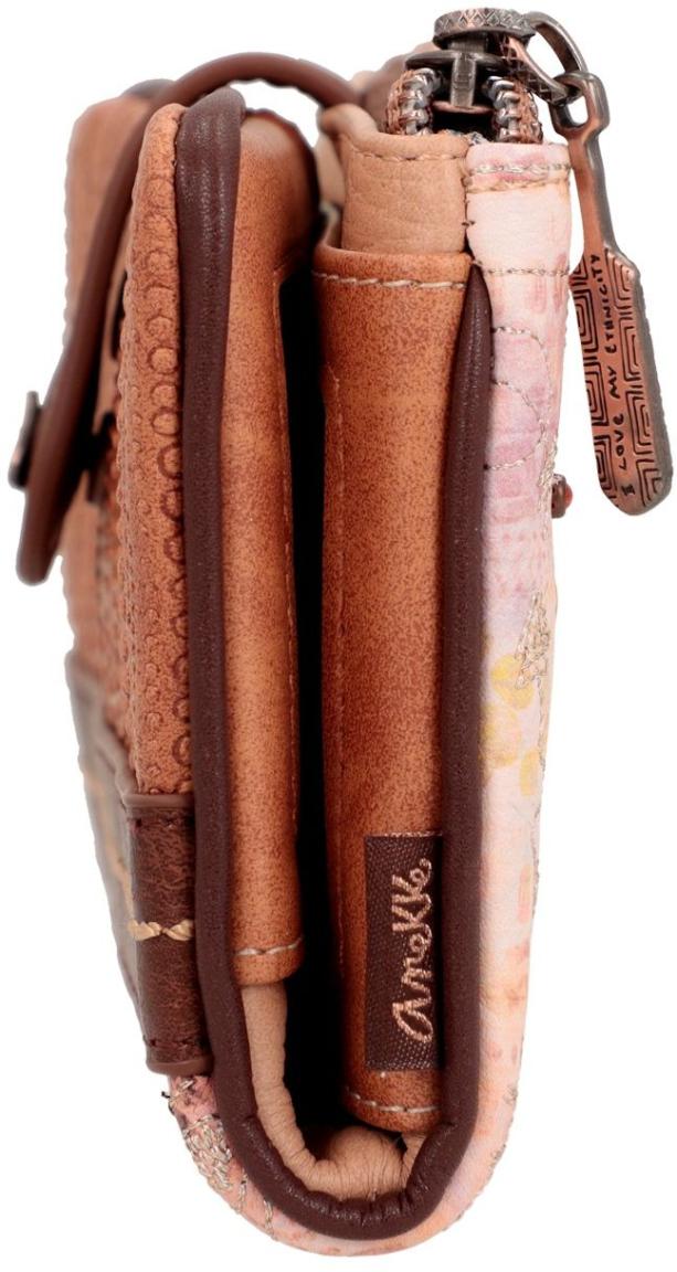 Anekke Menire Damen Brieftasche mit Riegel Bunt Beige