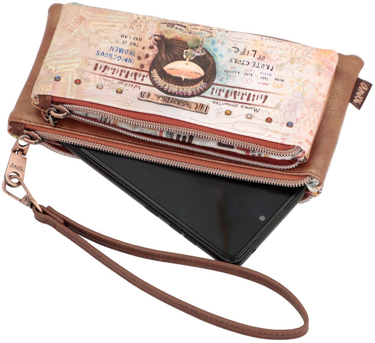 Anekke Menire Taschenorganizer zweigeteilt Glitzer Stickerei Brasilien