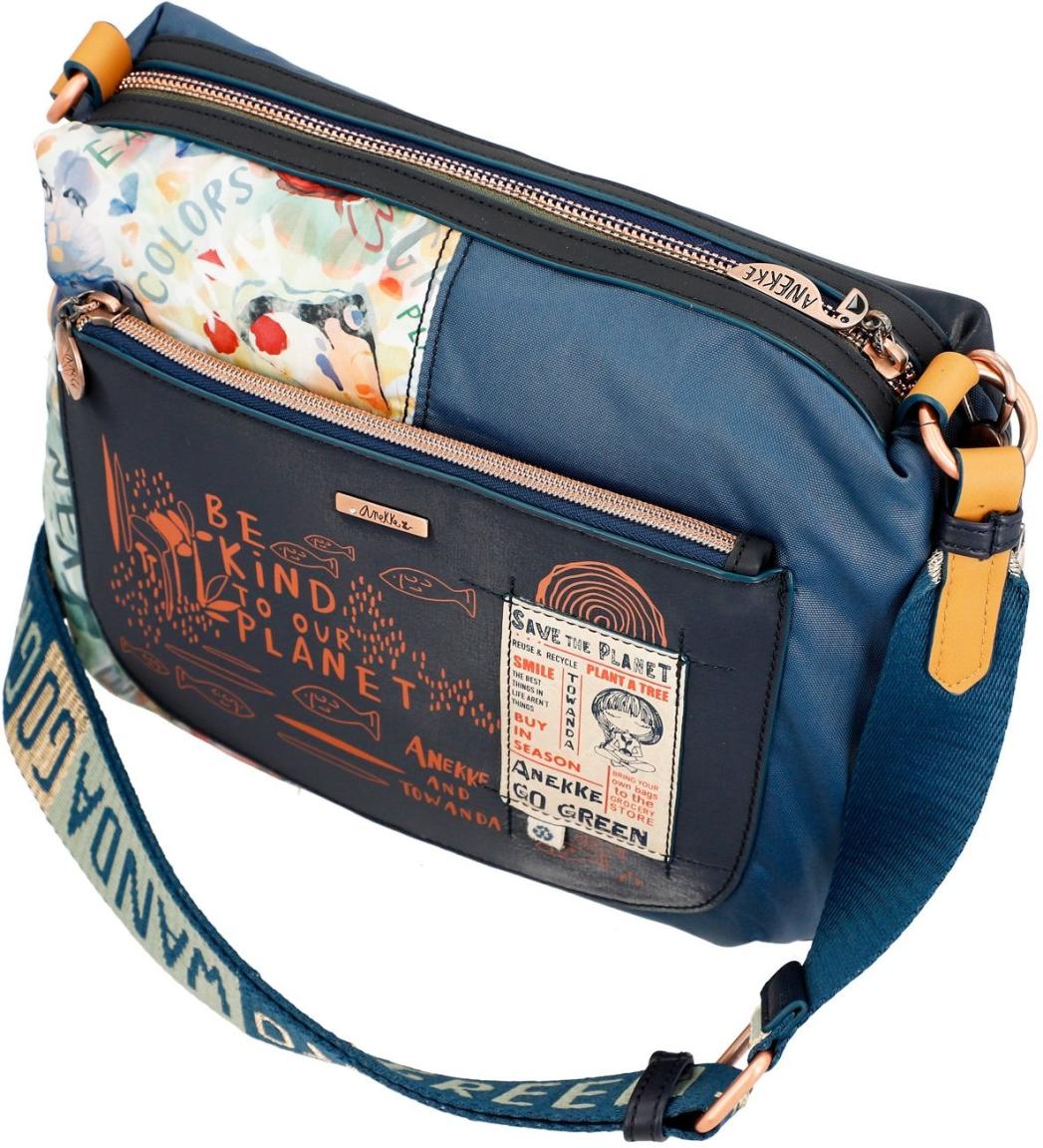 Anekke Nylon Beuteltasche Amazonia Nature Pachamama Blau