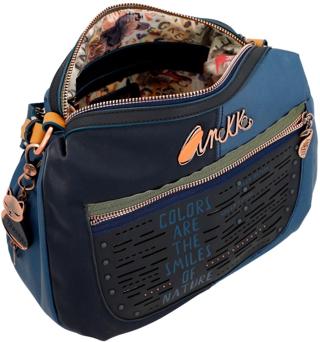 Anekke Nylon Beuteltasche Amazonia Nature Pachamama Blau