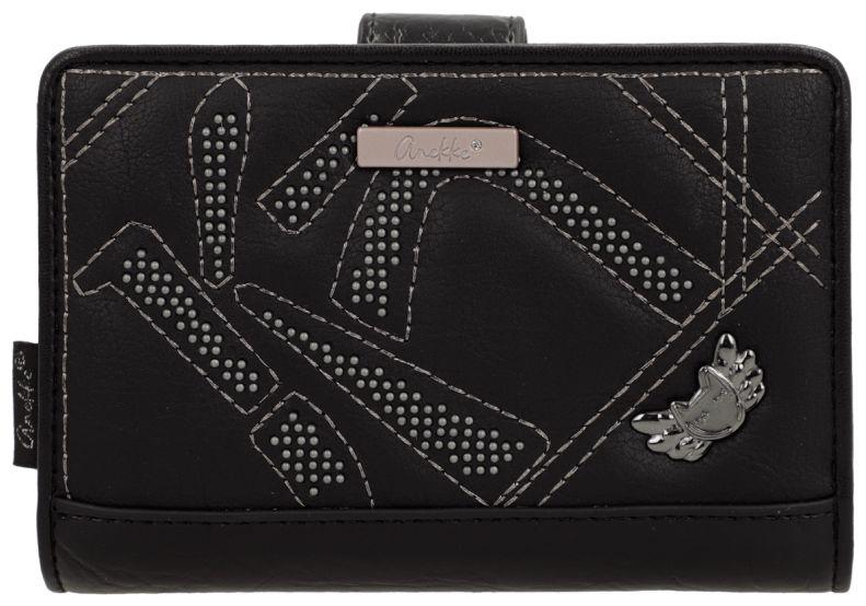Anekke Orchestra Iron Wallet Ziernieten - Schwarz