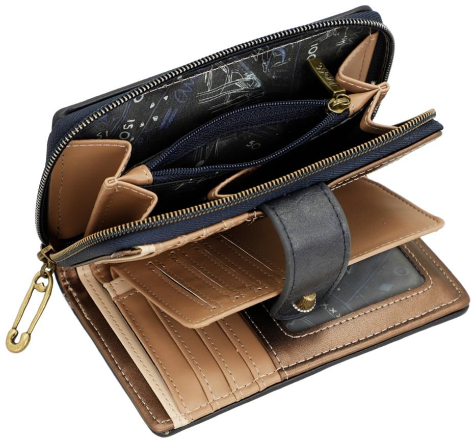 Anekke Portemonnaie Mademoiselle Boutique Blau Funkelsteine