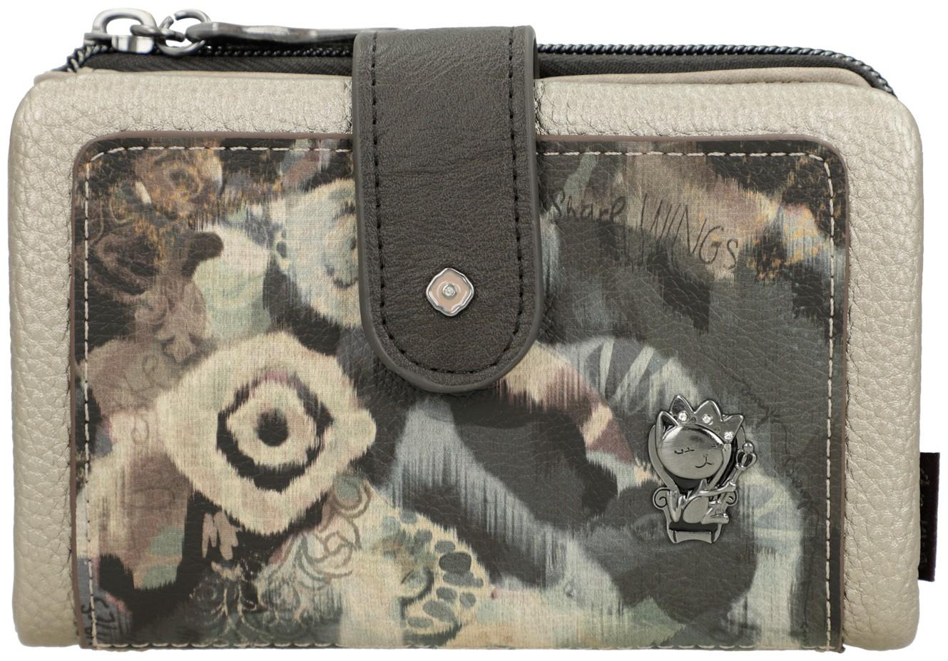Anekke Real Wallet flexibel Glitzer beige taupe