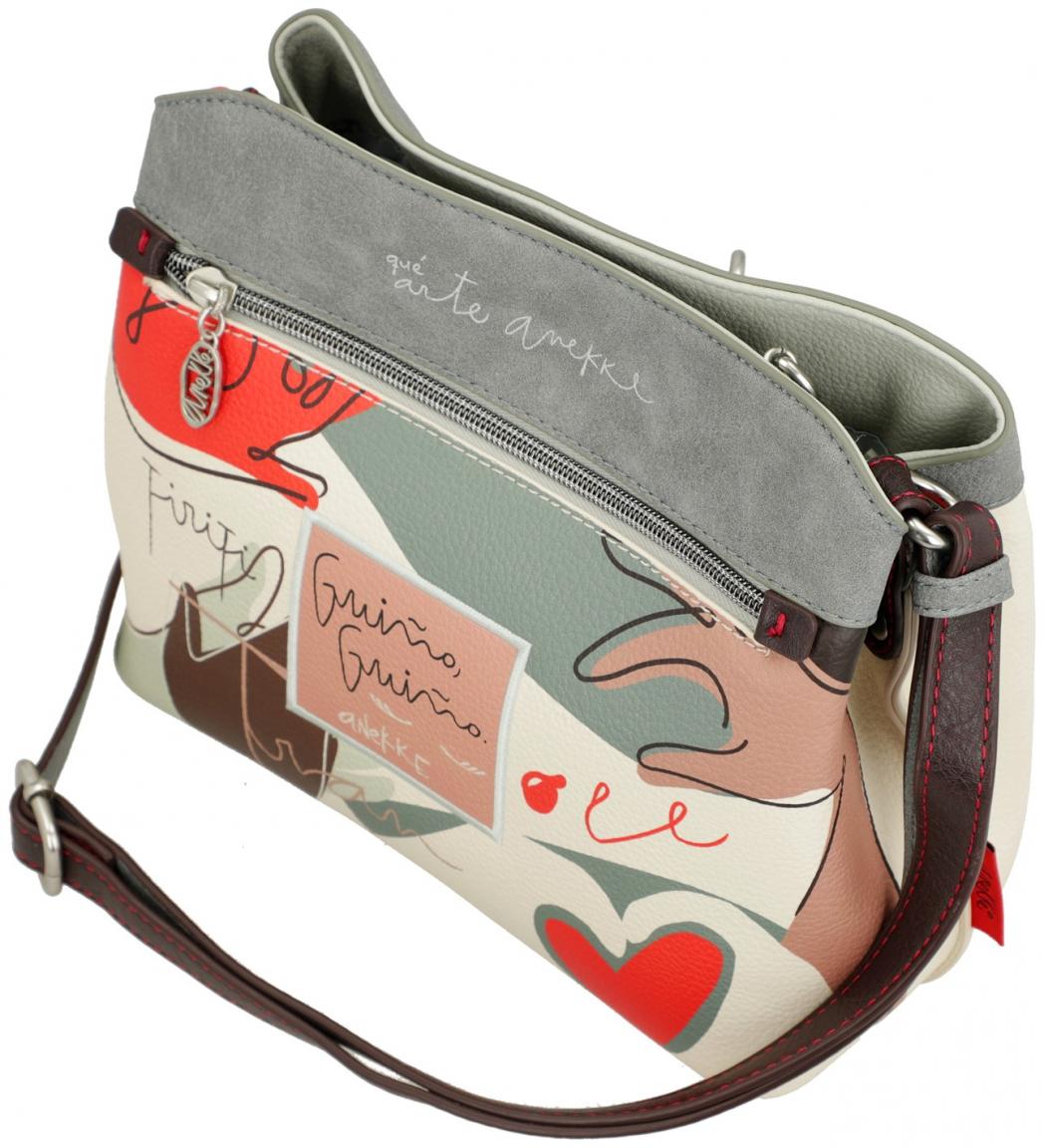 Anekke Schultertasche Alma Ole Miro Kunst Händeprint Hell
