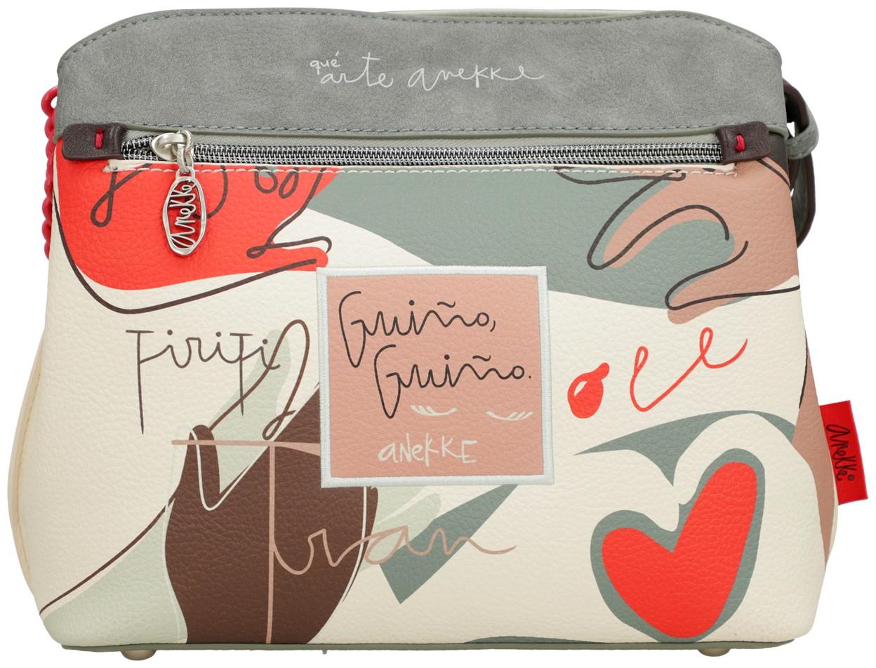 Anekke Schultertasche Alma Ole Miro Kunst Händeprint Hell