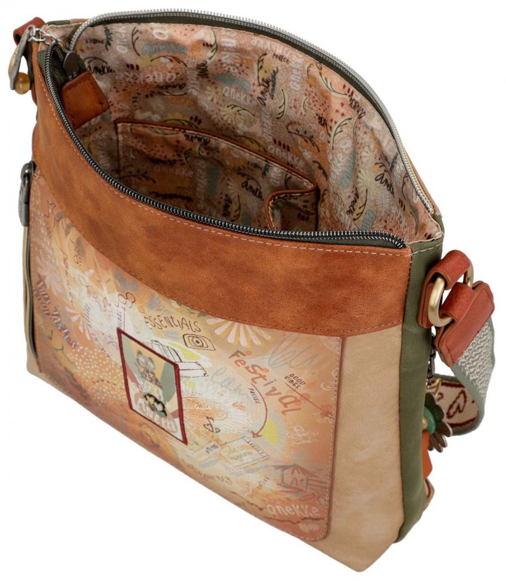 Anekke Schultertasche Peace and Love Beige
