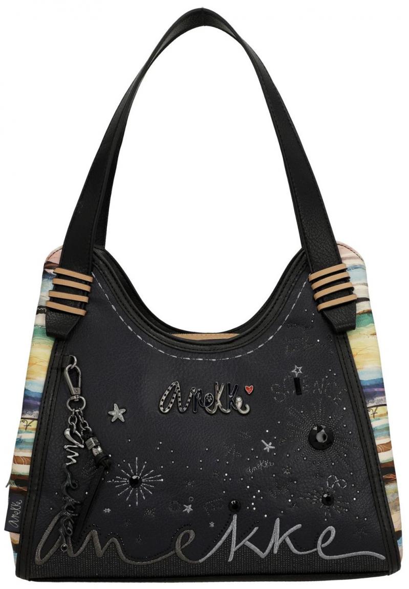 Anekke Schultertasche dunkelblau Hollywood bestickt
