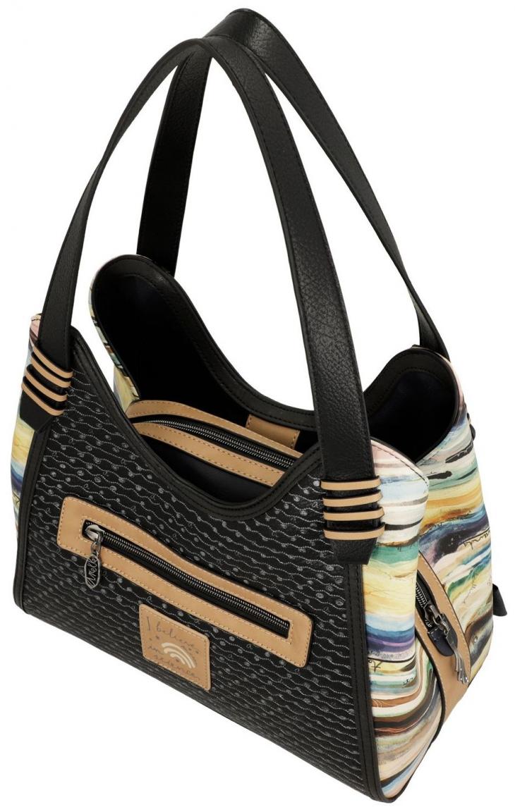 Anekke Schultertasche dunkelblau Hollywood bestickt