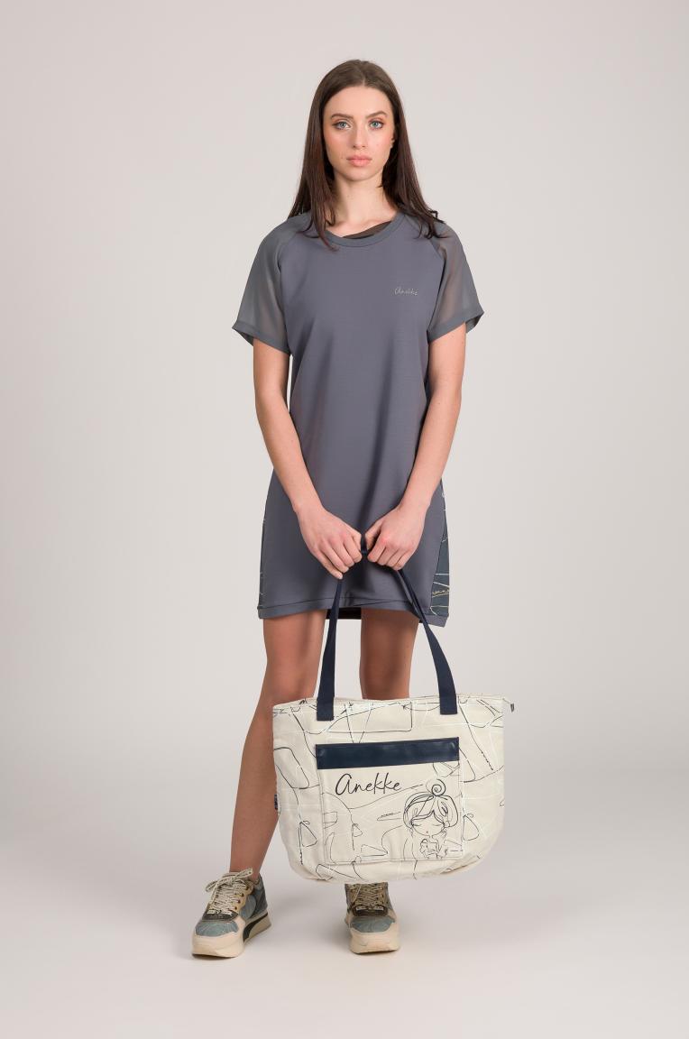 Anekke Sophia Beach Bag Tote Canvas Beige
