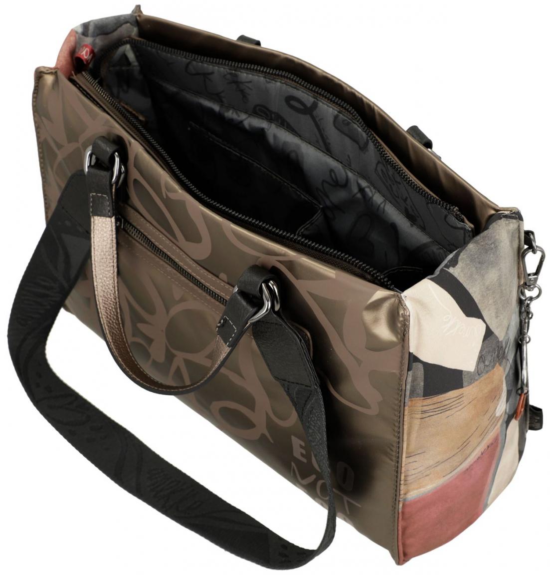 Anekke Tote Bag Nylon Dreamverse Nature Imaginary Bronze