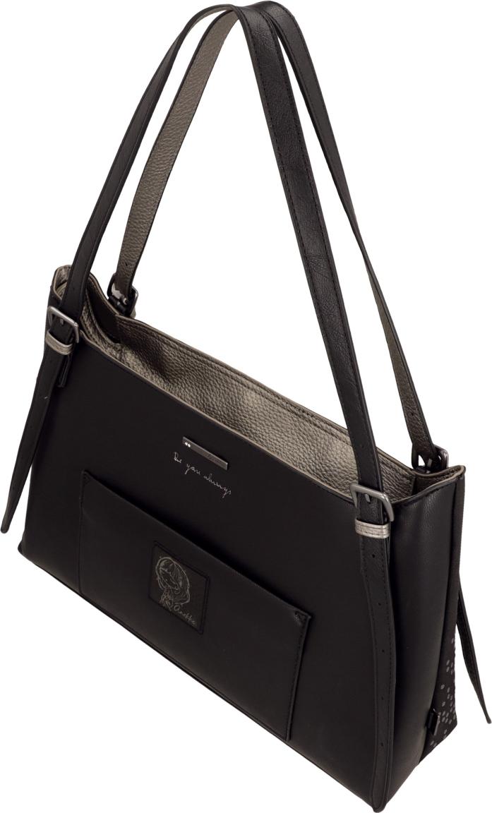 Anekke Tulip Essence Schultertasche Nieten - Schwarz