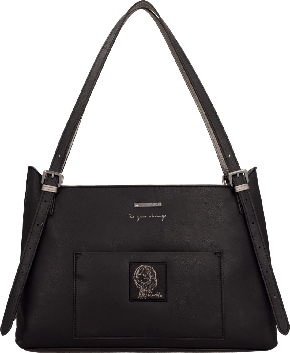 Anekke Tulip Essence Schultertasche Nieten - Schwarz