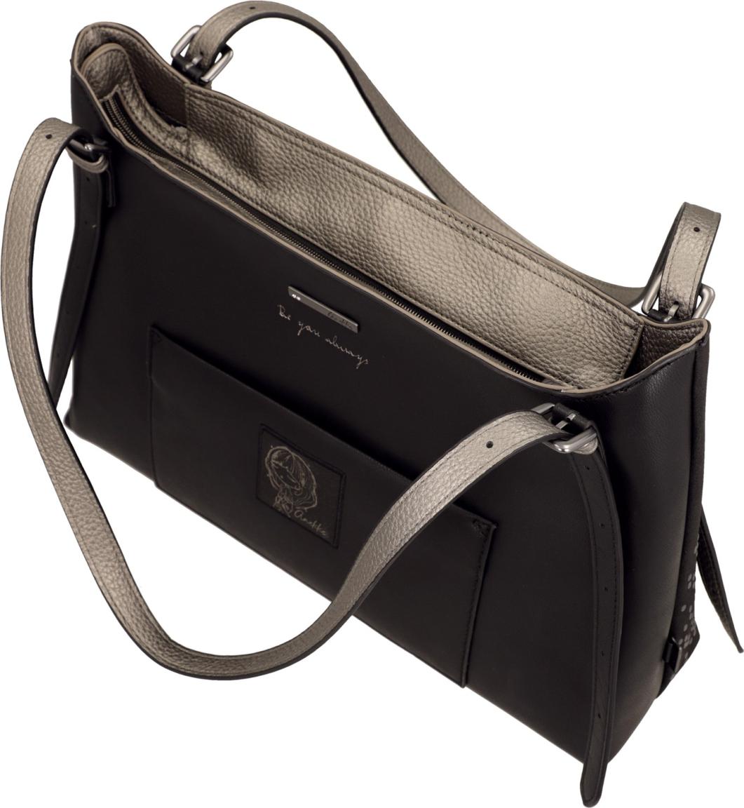 Anekke Tulip Essence Schultertasche Nieten - Schwarz